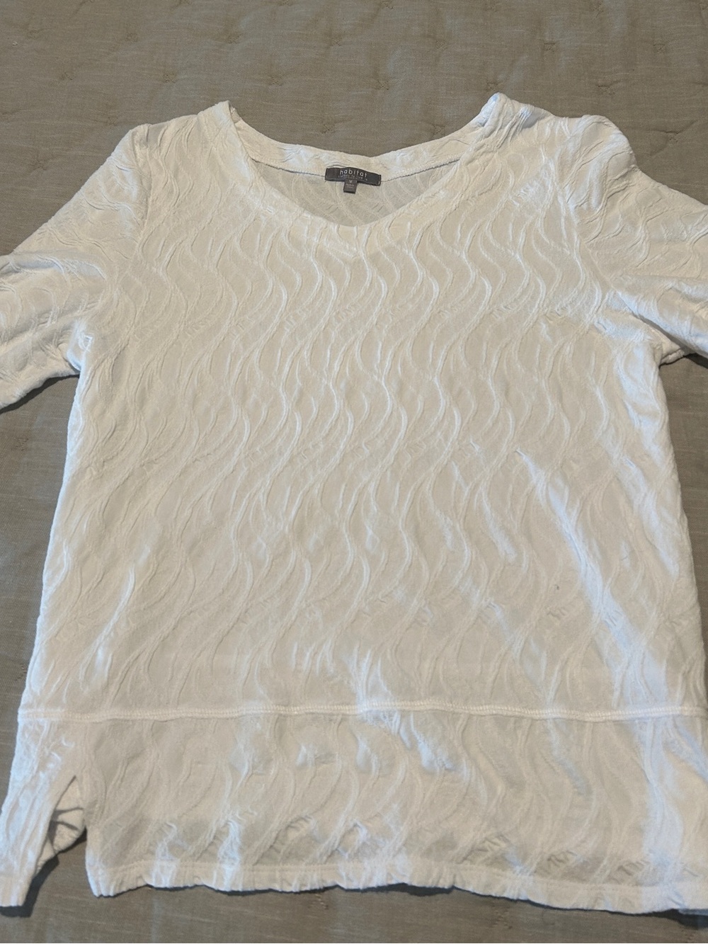 White textured Habitat top/tunic Size M